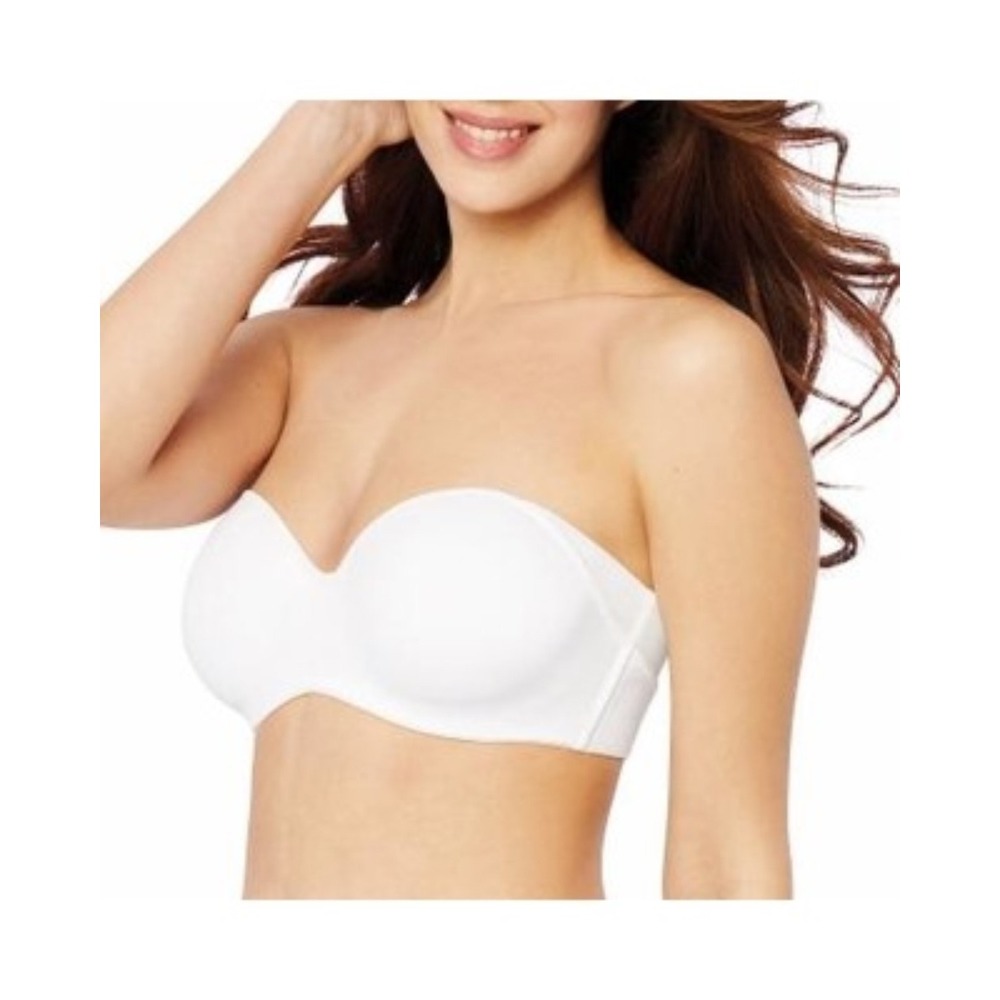 NWT Bali 42C One Smooth U Strapless Multiway Smoothing Bra 6562 White 130583